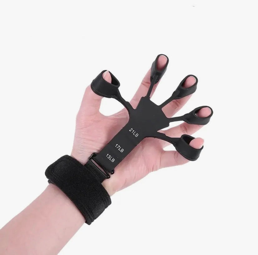 1 Peice Finger Gripper Guitar Finger Exerciser Hand Strengthener Hand Trainer Black