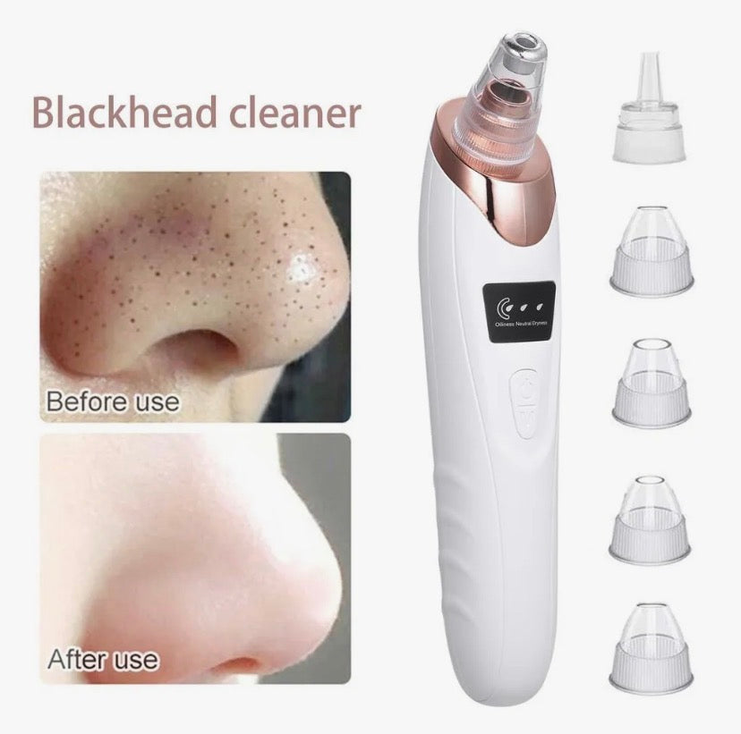 5 in 1 Electric Blackhead Acne Oil Remover Vacuum Suction Face Pore Cleaner Machine