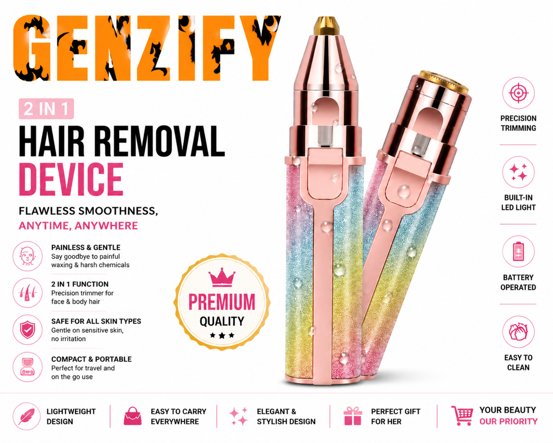 Portable Eyebrow Trimmer 2 in 1 Rechargeable Eyebrow Trimmer Machine for Women