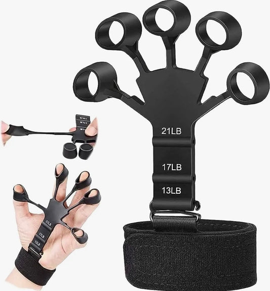 1 Peice Finger Gripper Guitar Finger Exerciser Hand Strengthener Hand Trainer Black