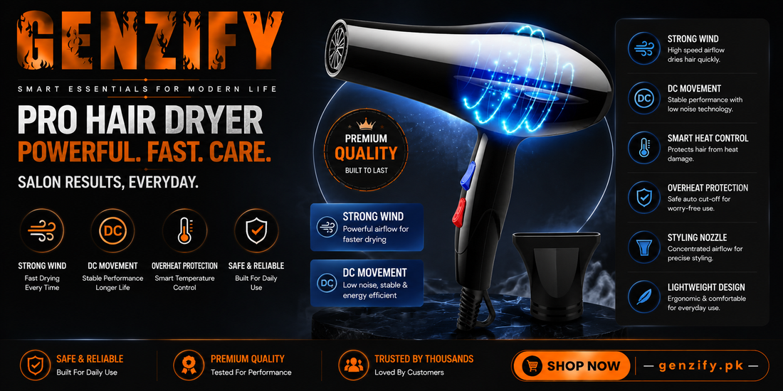 Hair Dryer - Professional Hair Dryer, Hair Dryer Machine Hot & Cold 2 in 1, Protect Hair For Men & Women